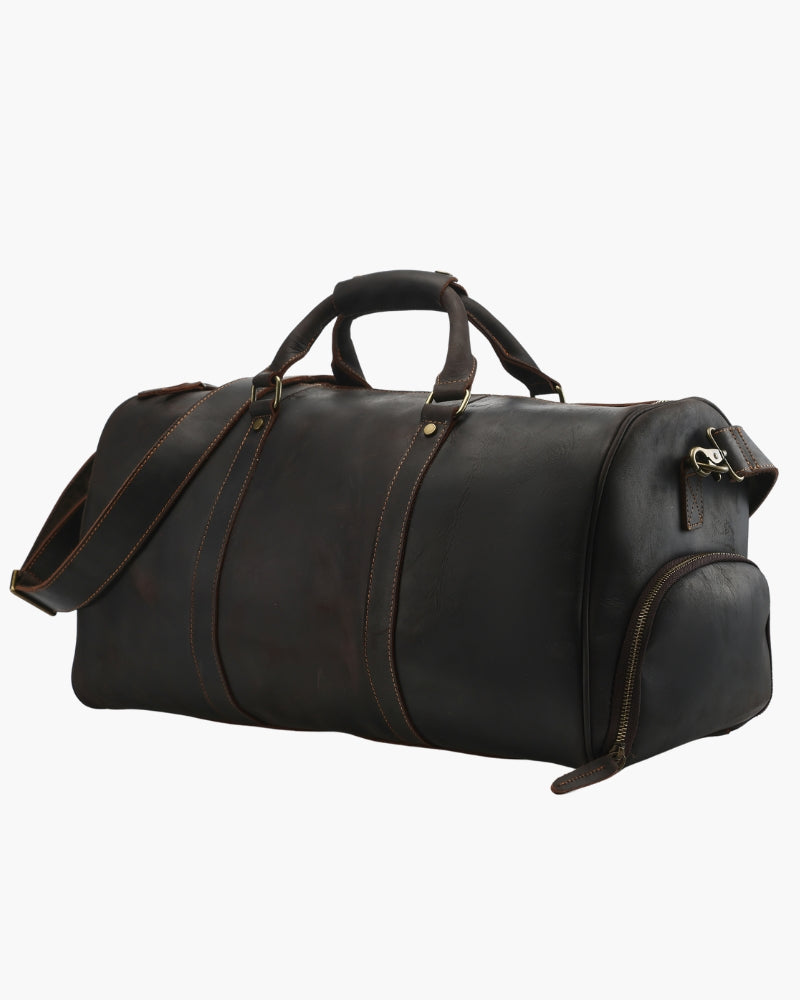 Ashford Leather Weekender - Mance Wear Dark Brown