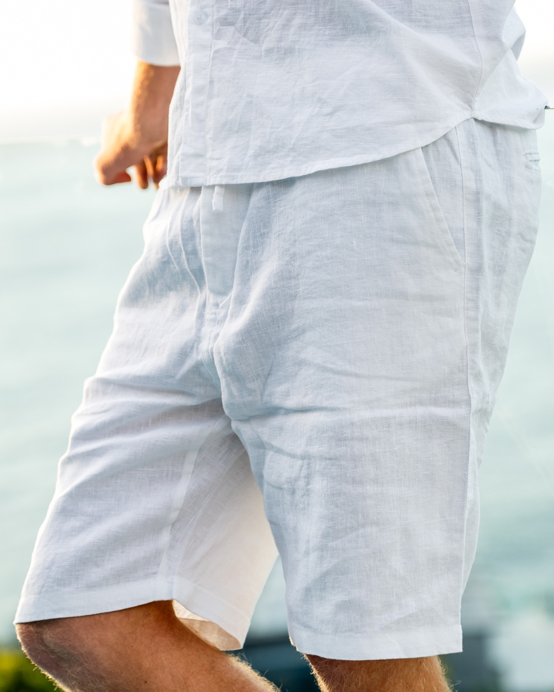 Essential Linen-Blend Drawstring Shorts