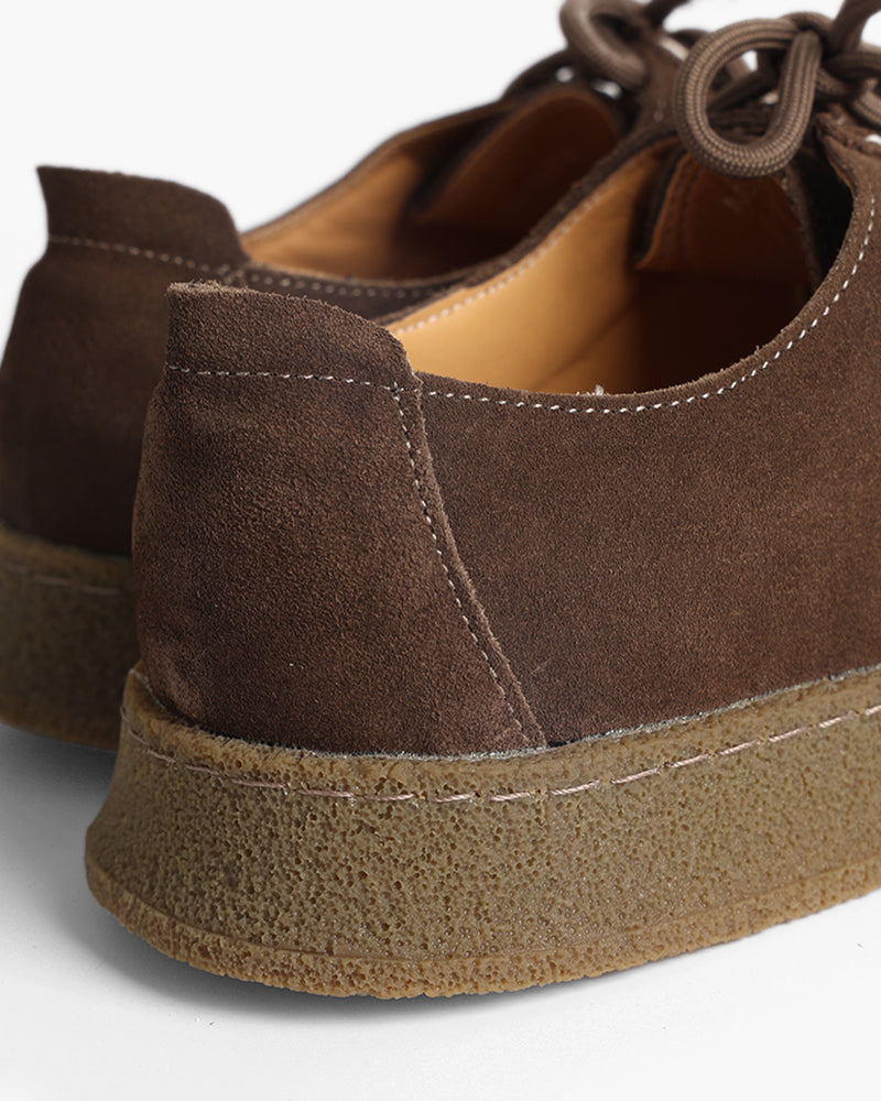 Heritage Suede Moc-Toe Shoes – Brown Crepe Sole