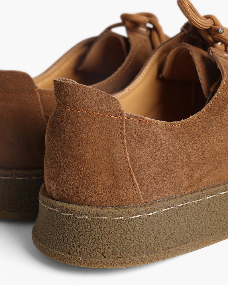 Heritage Suede Moc-Toe Shoes – Brown Crepe Sole