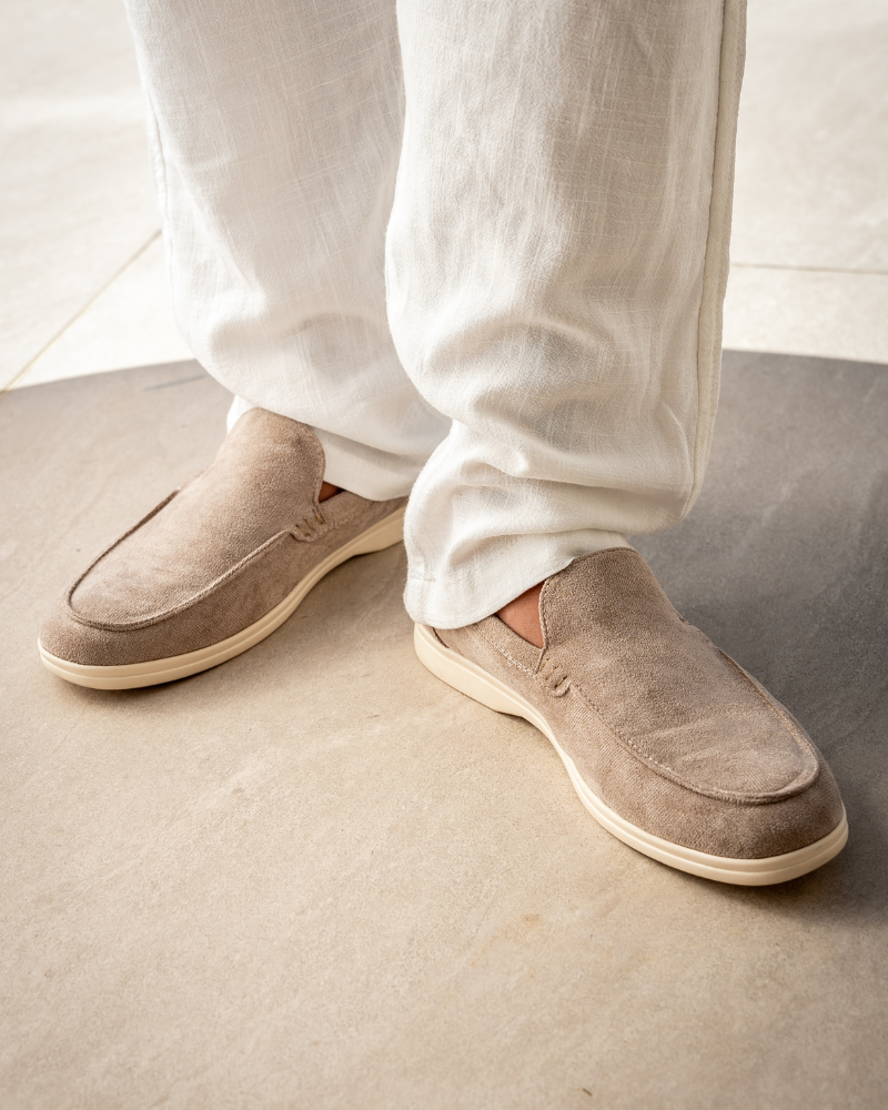 Classic Suede Slip-On Loafers - Mance Wear Mocha / 4