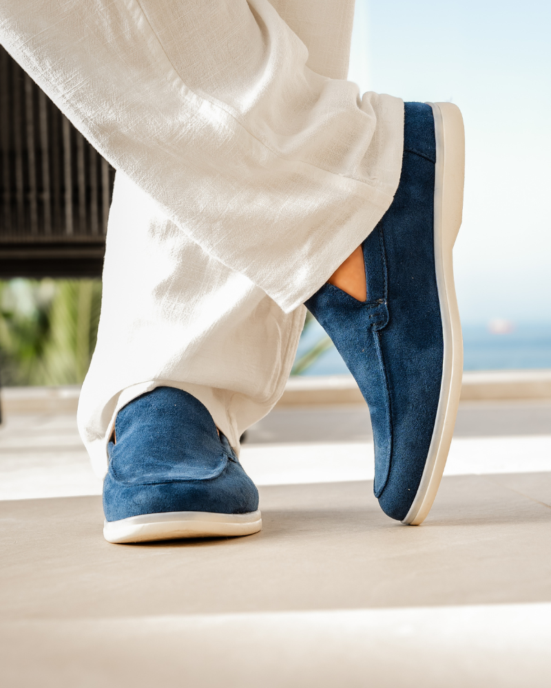 Classic Suede Slip-On Loafers - Mance Wear Mocha / 4