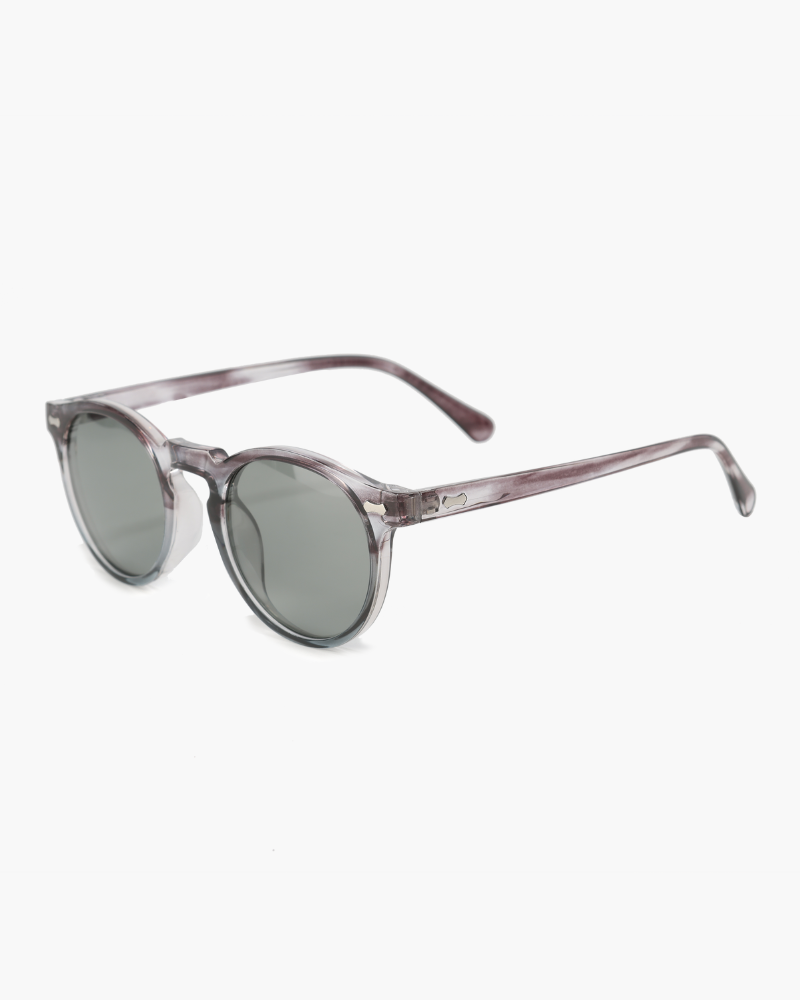 Urban Round Polarised Sunglasses – Acetate Frame - Mance Wear Transparant