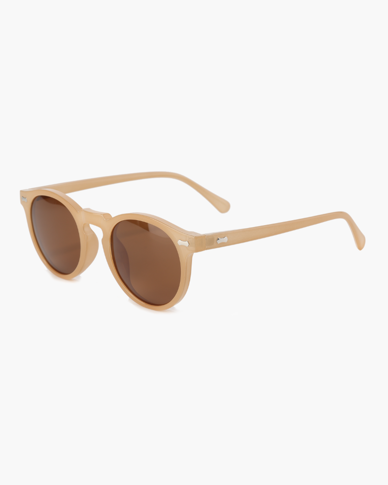 Urban Round Polarised Sunglasses – Acetate Frame - Mance Wear Transparant