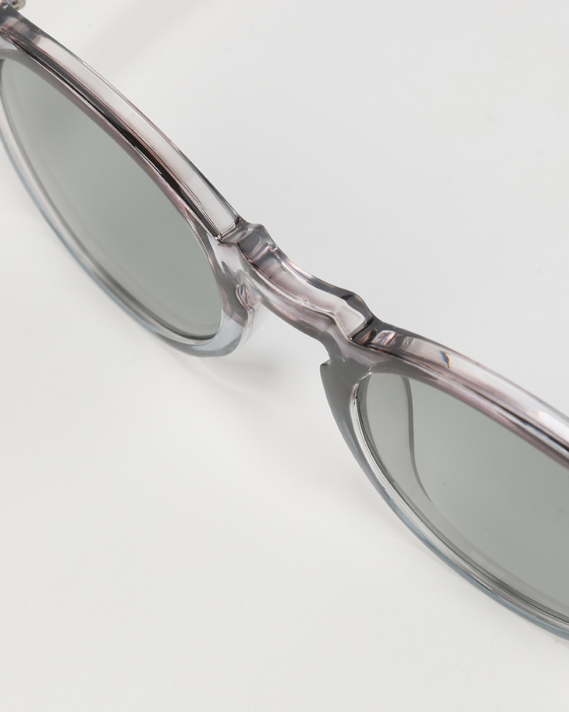 Urban Round Polarised Sunglasses – Acetate Frame - Mance Wear Transparant