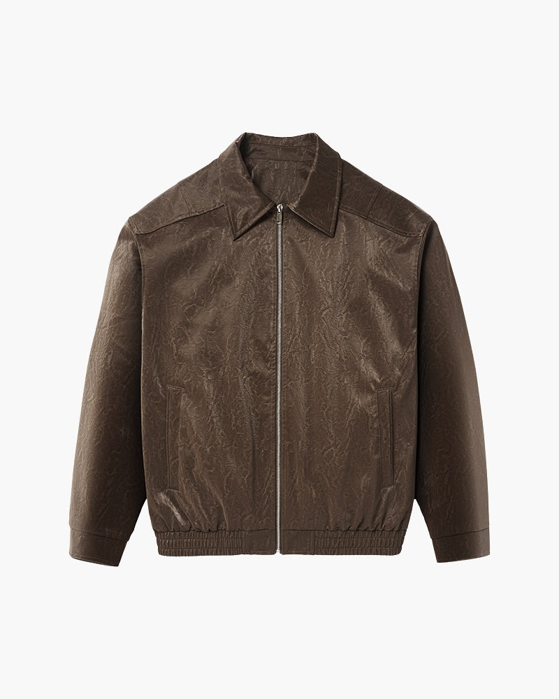 Men’s Lightweight Zip-Front Jacket - Mance Wear Brown / M