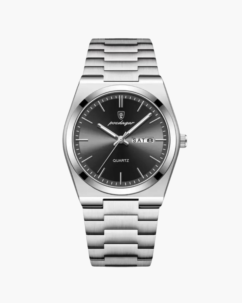 Azzuro Steel Quartz Watch – Teal Sunburst Dial - Mance Wear Dark Gray