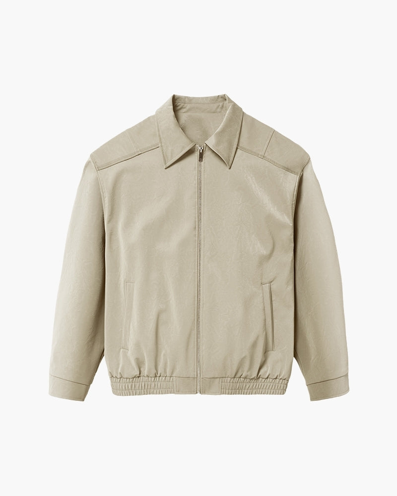 Men’s Lightweight Zip-Front Jacket - Mance Wear Beige / M
