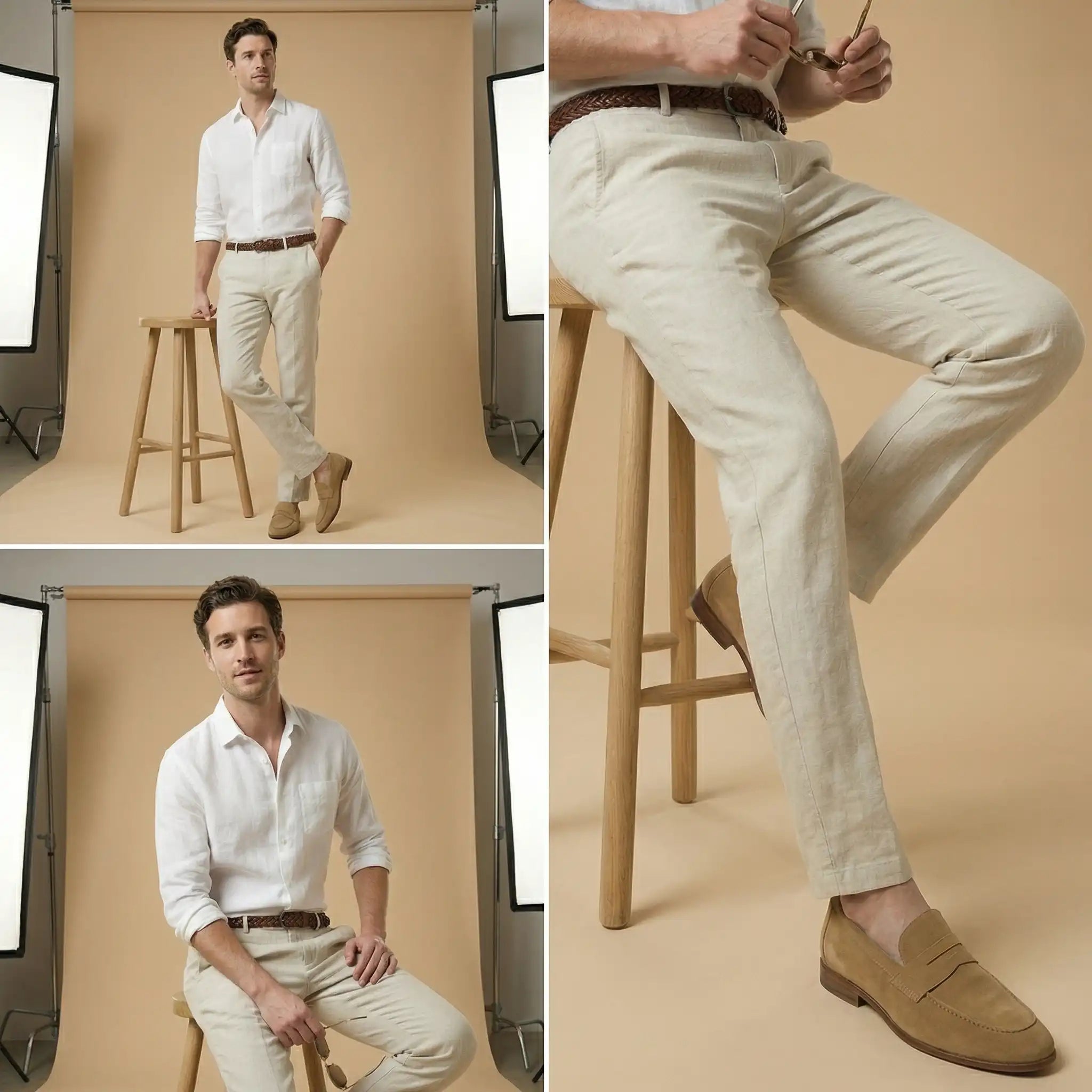 Pants Linen Classic Ares - Mance Wear White / 30