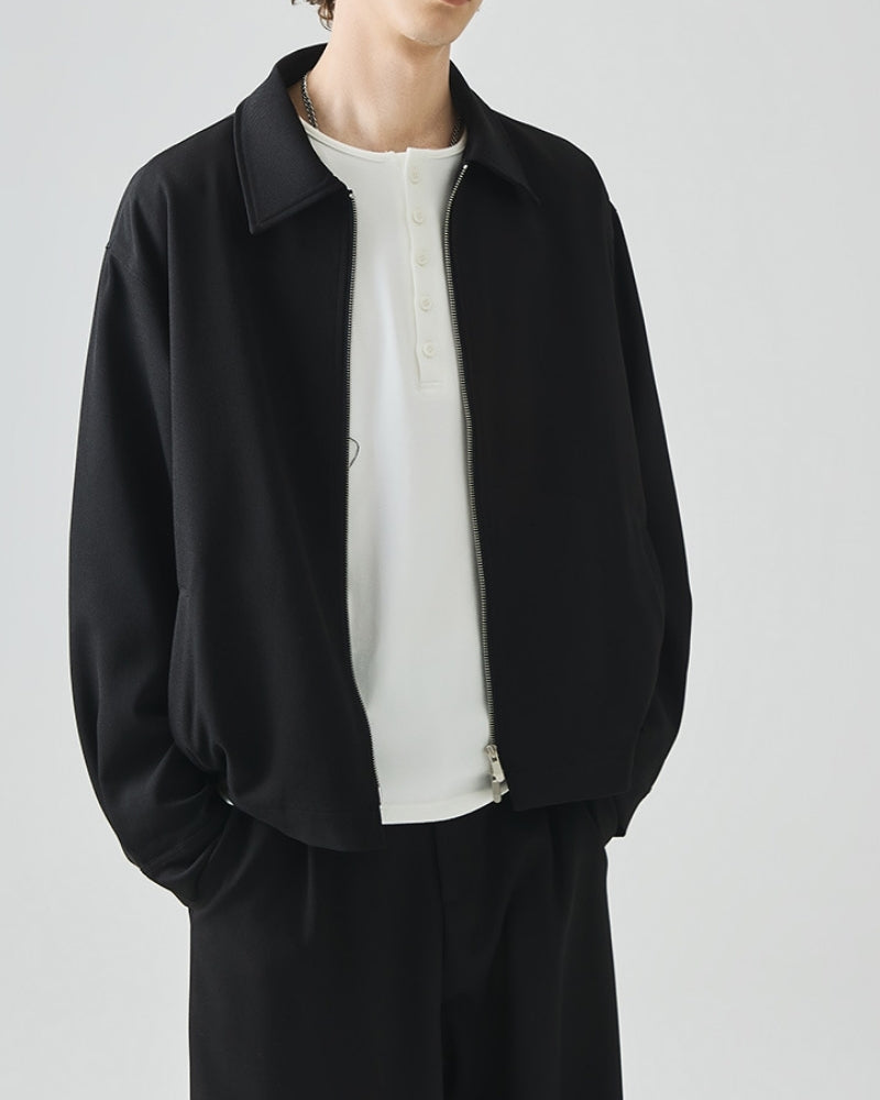 Men’s Lightweight Zip-Front Jacket - Mance Wear Black / M