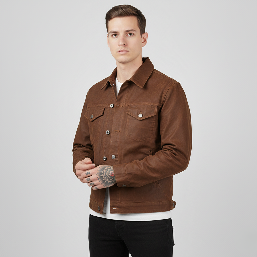 Jacket Waxed Canvas Hunter - Mance Wear Khaki / S