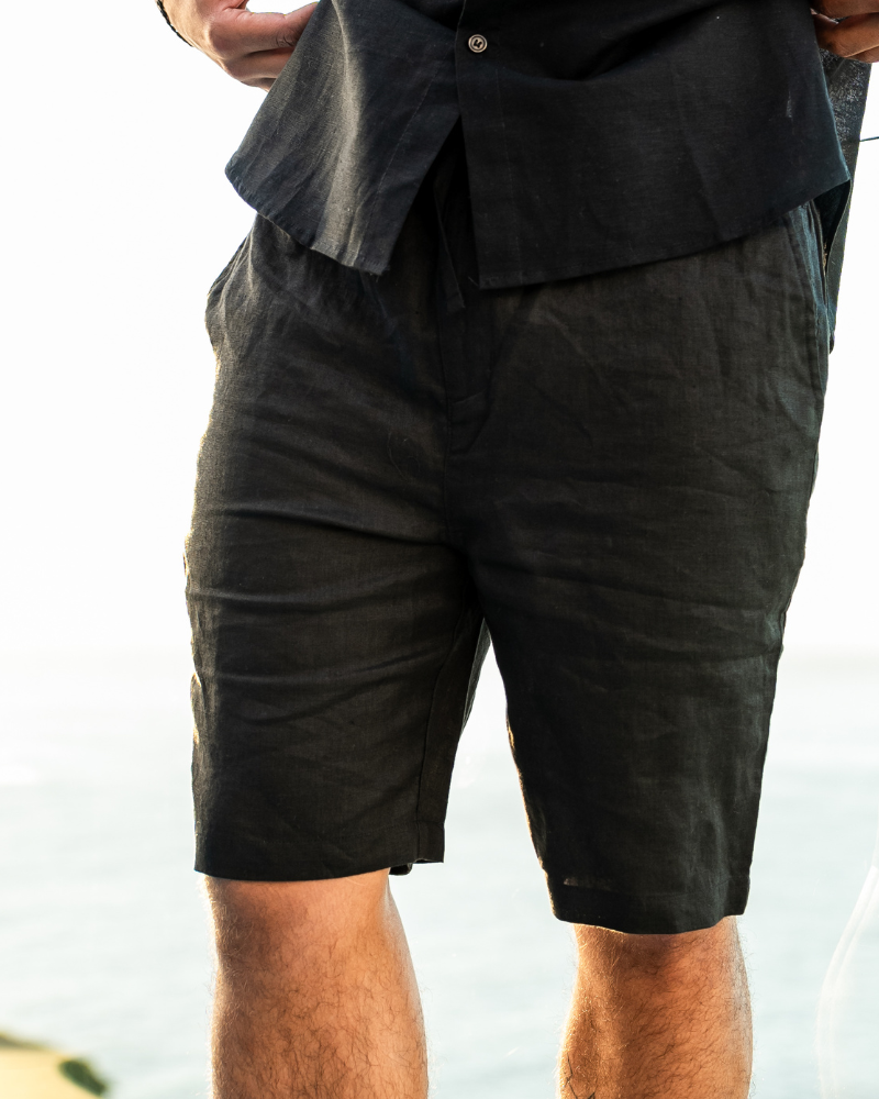 Essential Linen-Blend Drawstring Shorts