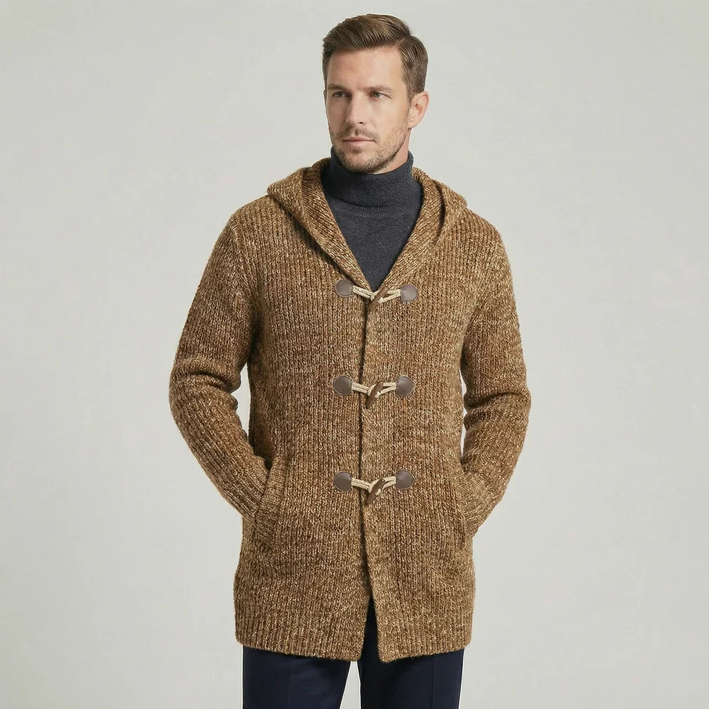 Cardigan Hooded Wool Nord - Mance Wear Wine Red / M
