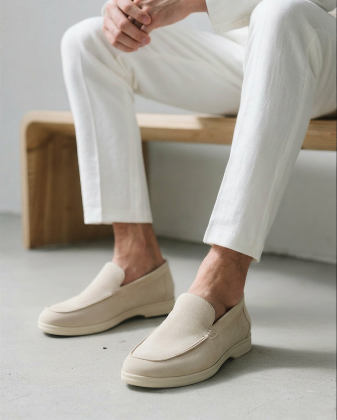 Classic Suede Slip-On Loafers - Mance Wear Mocha / 4