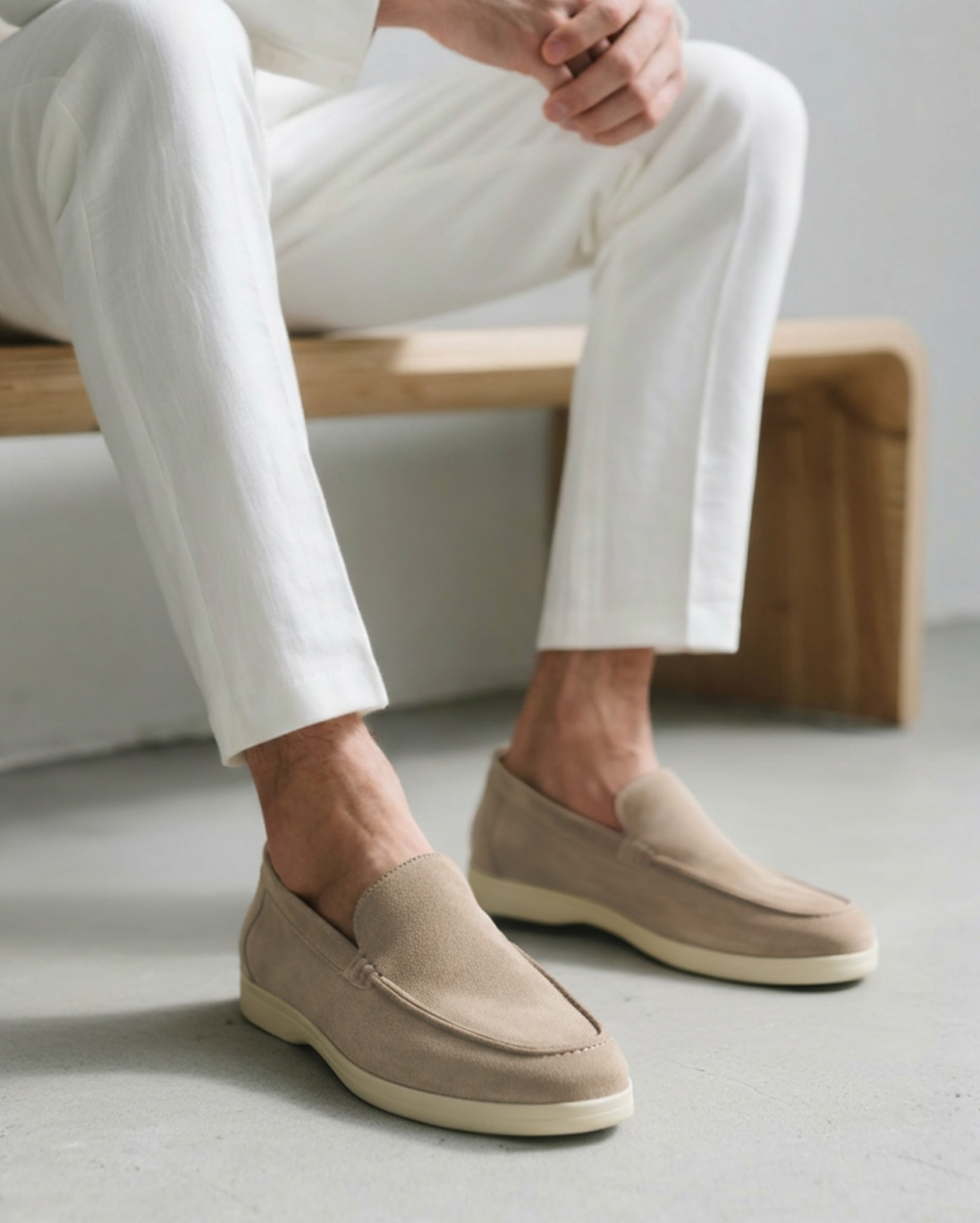 Classic Suede Slip-On Loafers - Mance Wear Mocha / 4