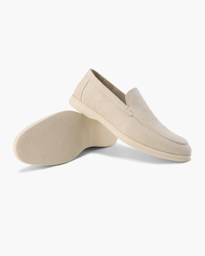 Classic Suede Slip-On Loafers - Mance Wear Beige / 4