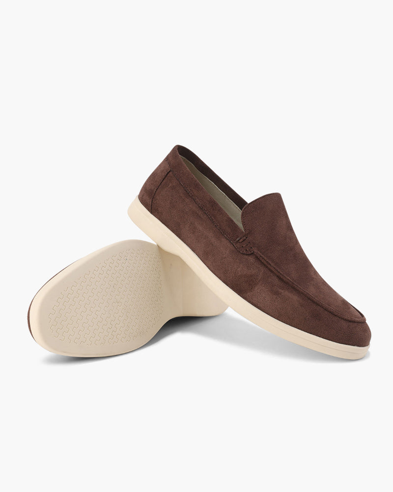 Classic Suede Slip-On Loafers - Mance Wear Chocolate / 4