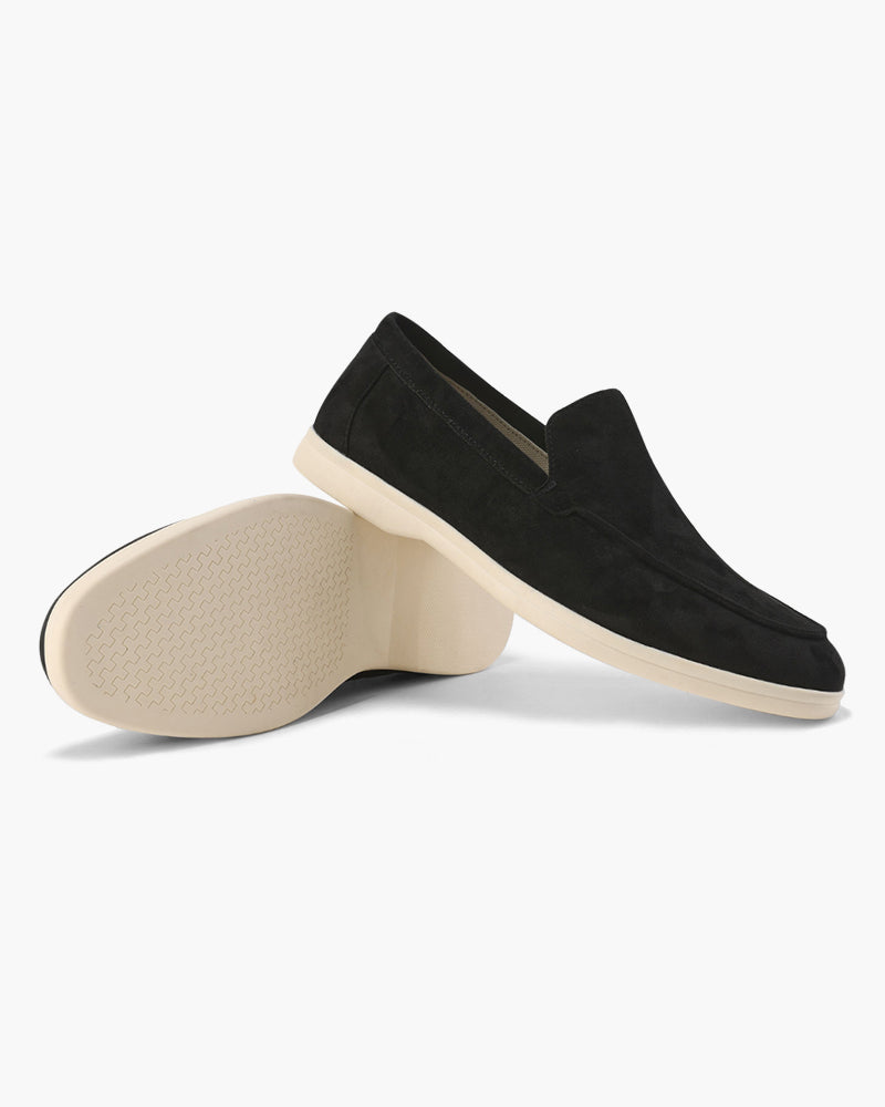 Classic Suede Slip-On Loafers - Mance Wear Black / 4