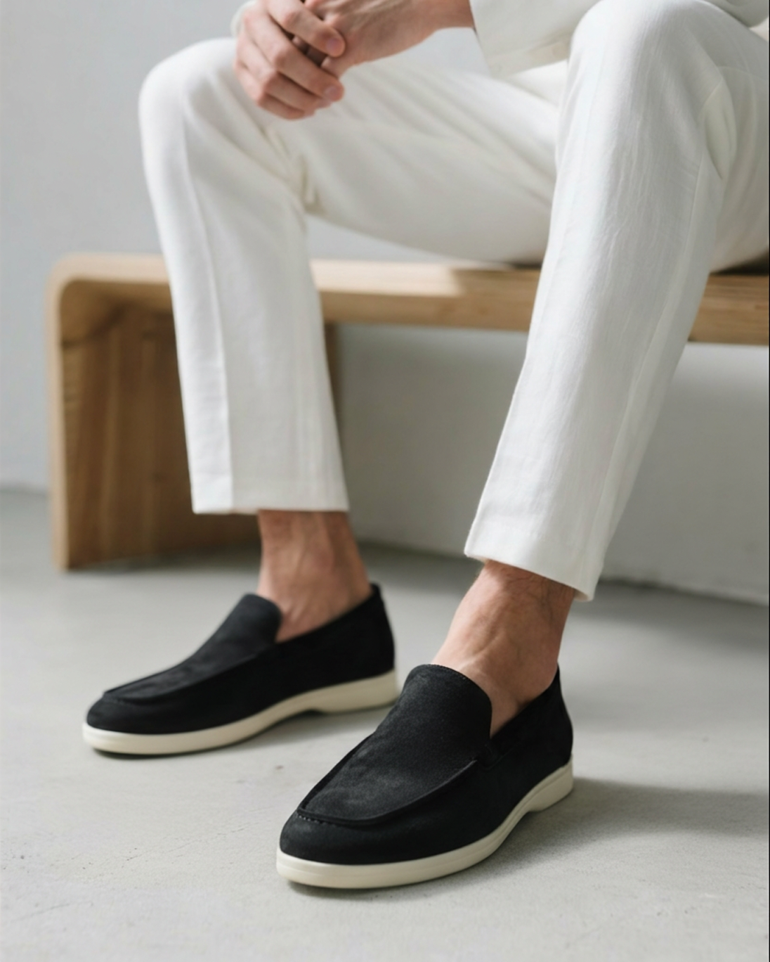 Classic Suede Slip-On Loafers - Mance Wear Mocha / 4