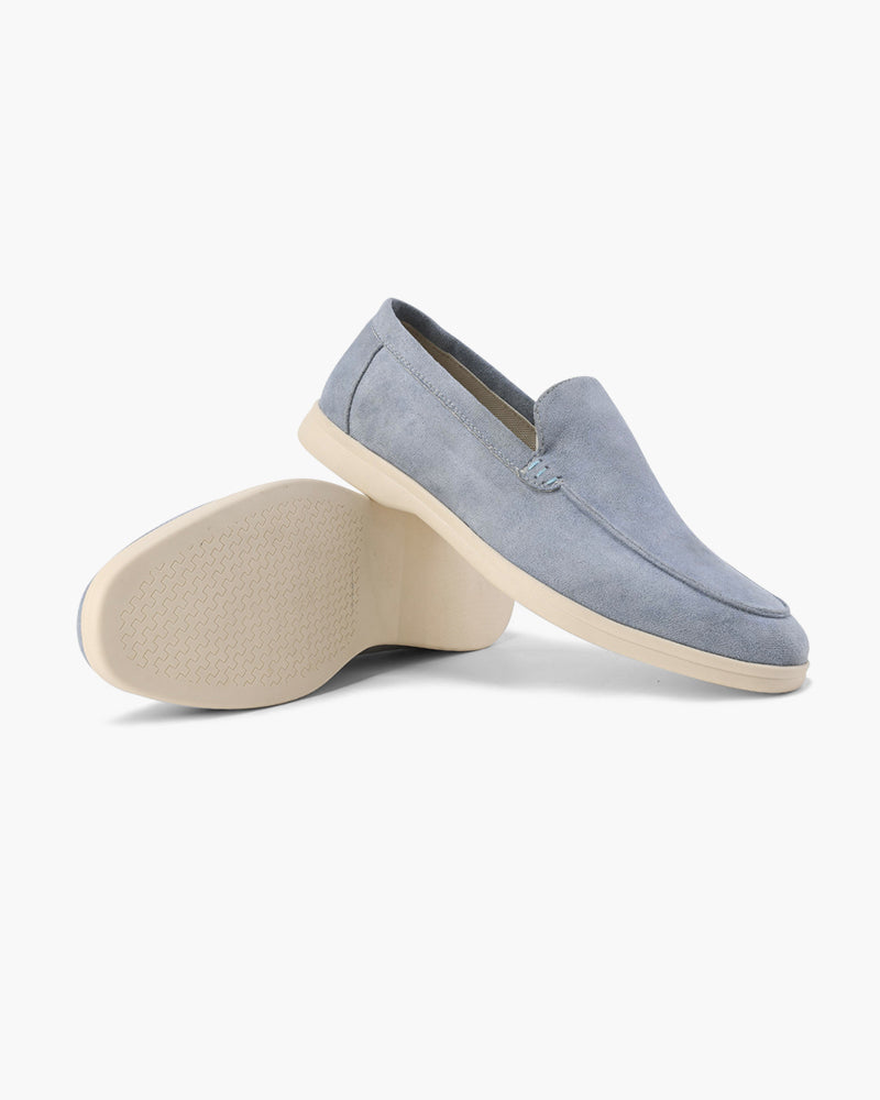 Classic Suede Slip-On Loafers - Mance Wear Fog Blue / 4