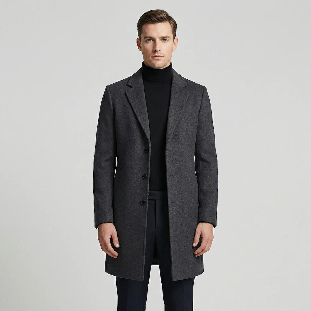 Coat Wool Minimal Alden - Mance Wear Dark gray / S