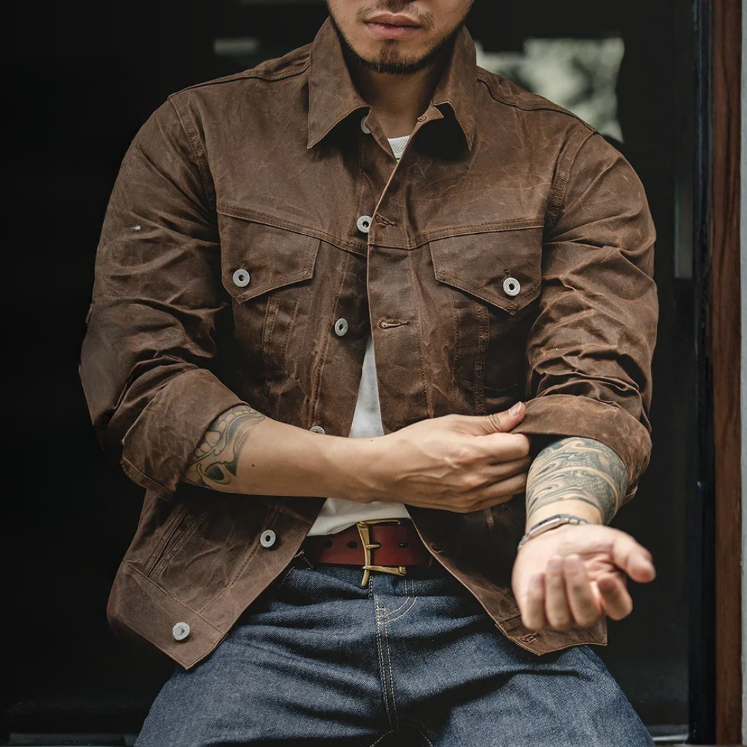 Jacket Waxed Canvas Hunter - Mance Wear Khaki / S