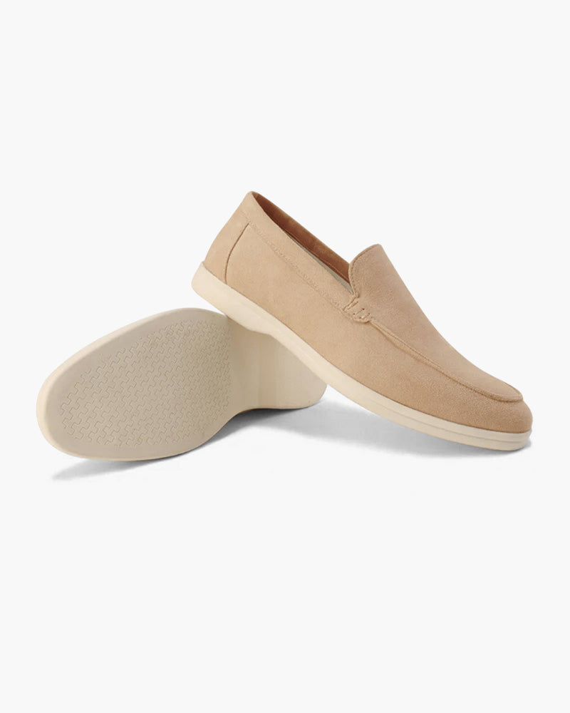 Classic Suede Slip-On Loafers - Mance Wear Light Brown / 4