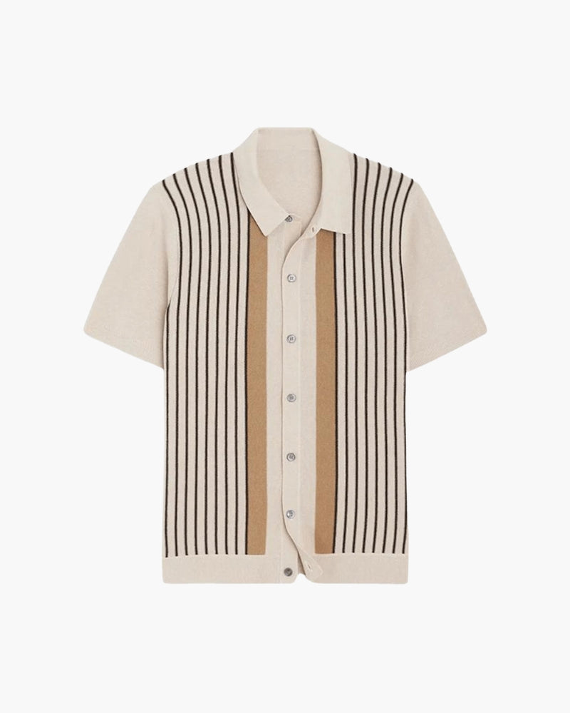 Retro Knit Shirt – Short Sleeve – Button Down - Mance Wear S