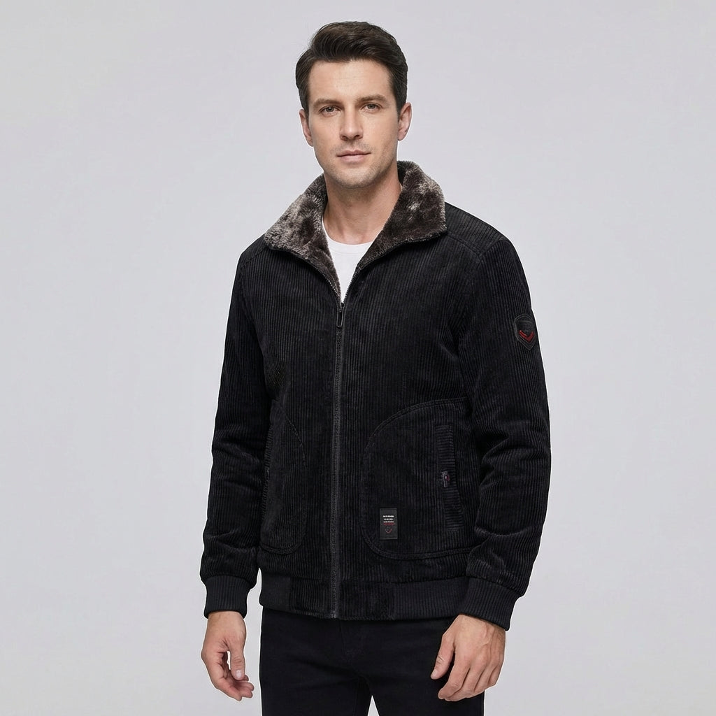 Jacket Corduroy Thermal Vulcan - Mance Wear Dark Green / S