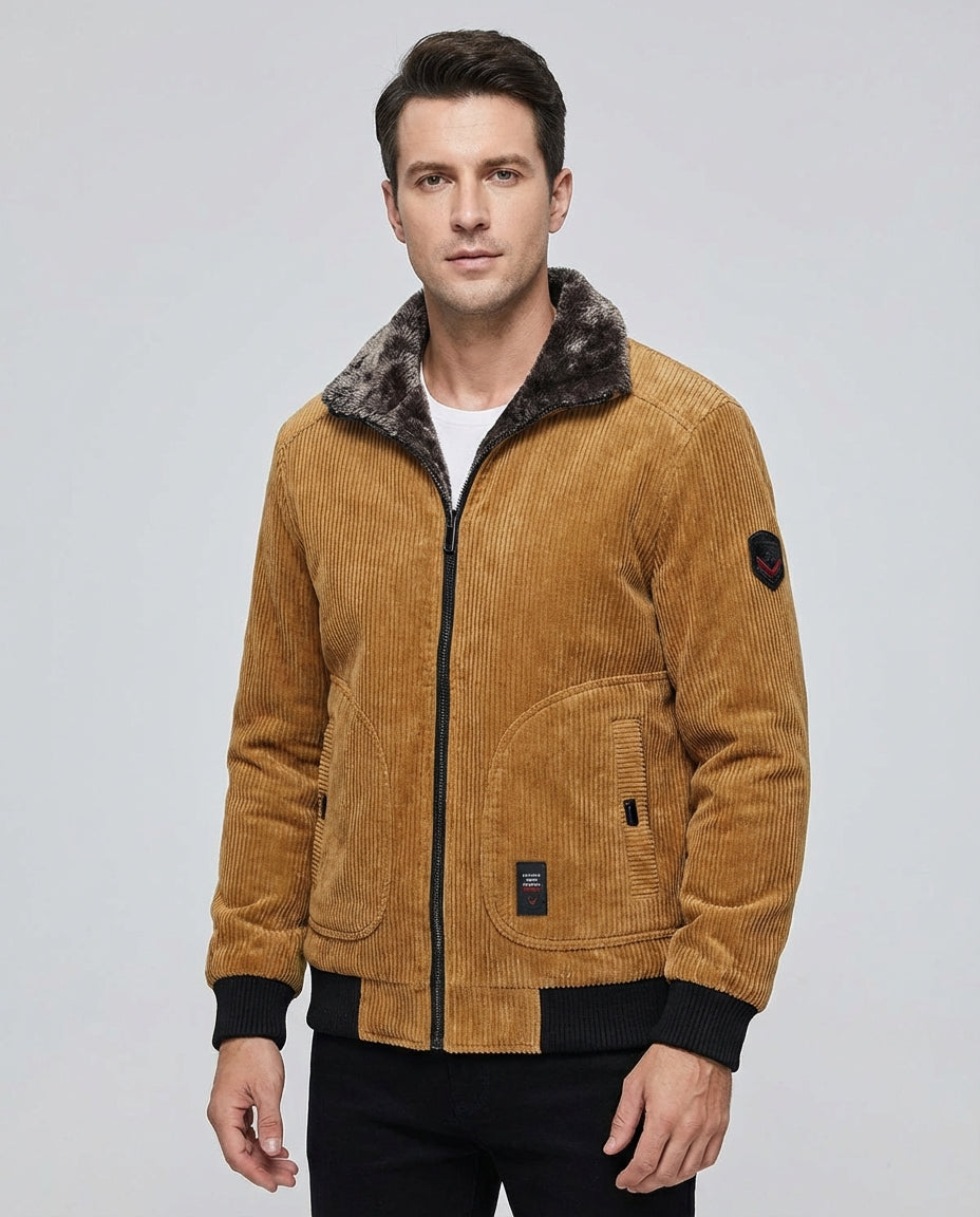 Jacket Corduroy Thermal Vulcan - Mance Wear Dark Green / S