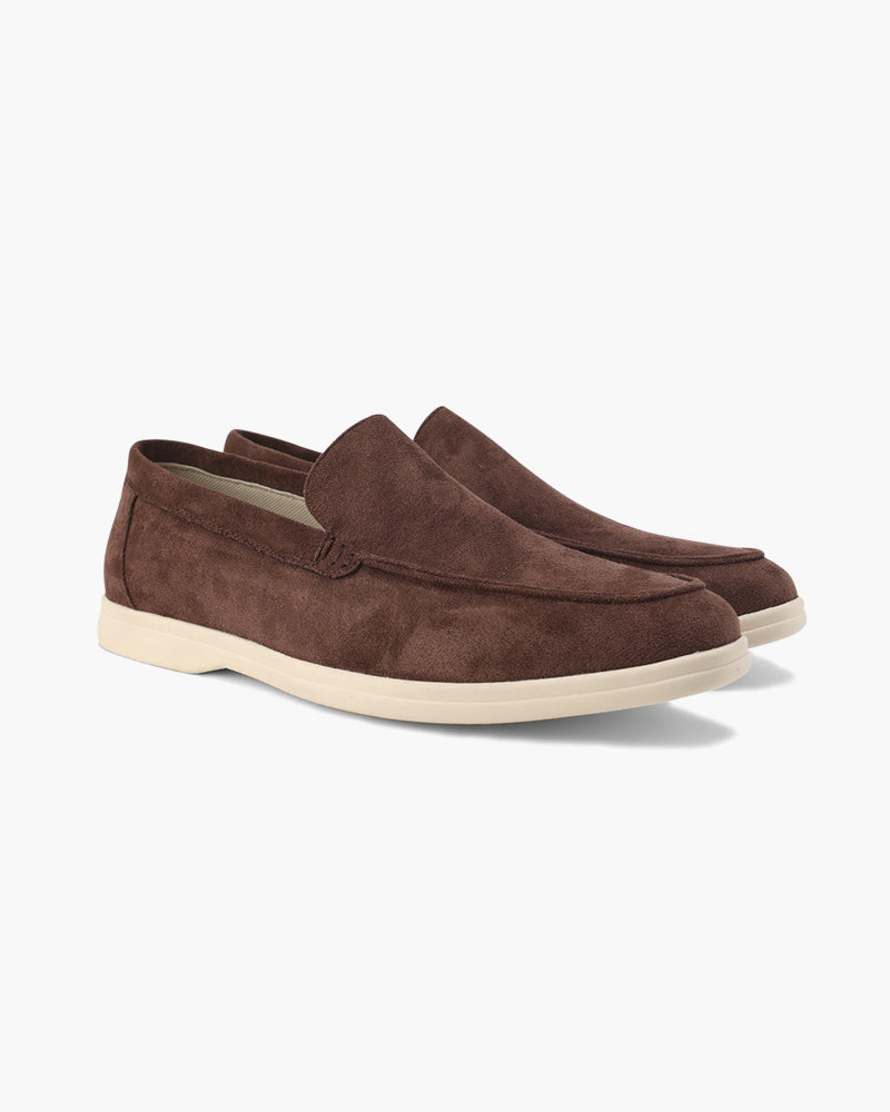 Classic Suede Slip-On Loafers - Mance Wear Mocha / 4