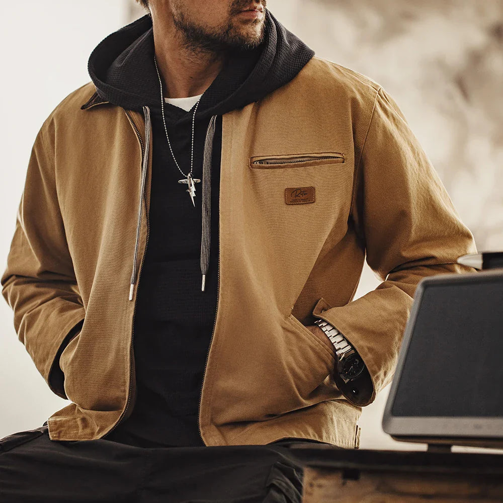 Jacket Canvas Detroit Hektor - Mance Wear Khaki / S