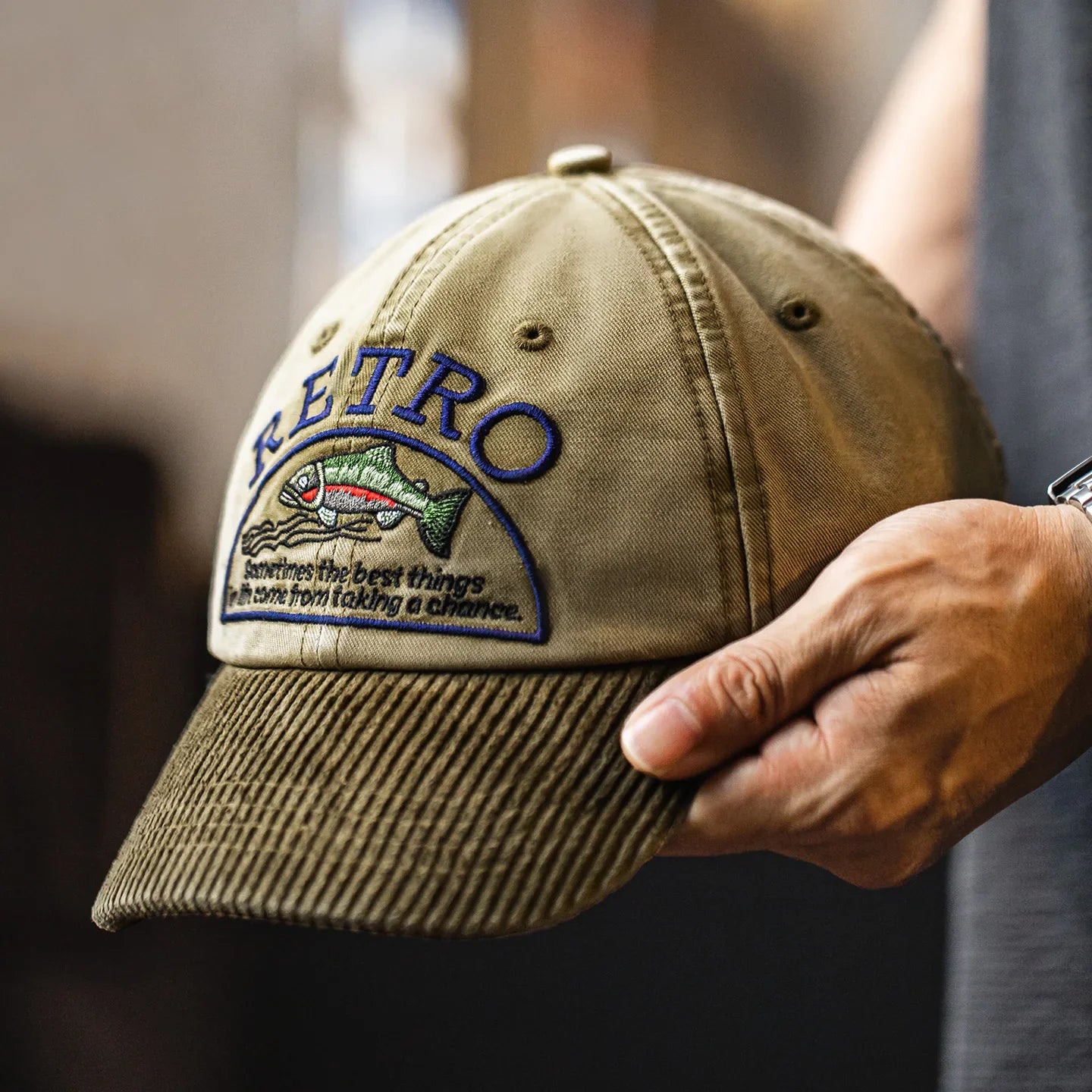 Cap Corduroy Retro Drake - Mance Wear Khaki