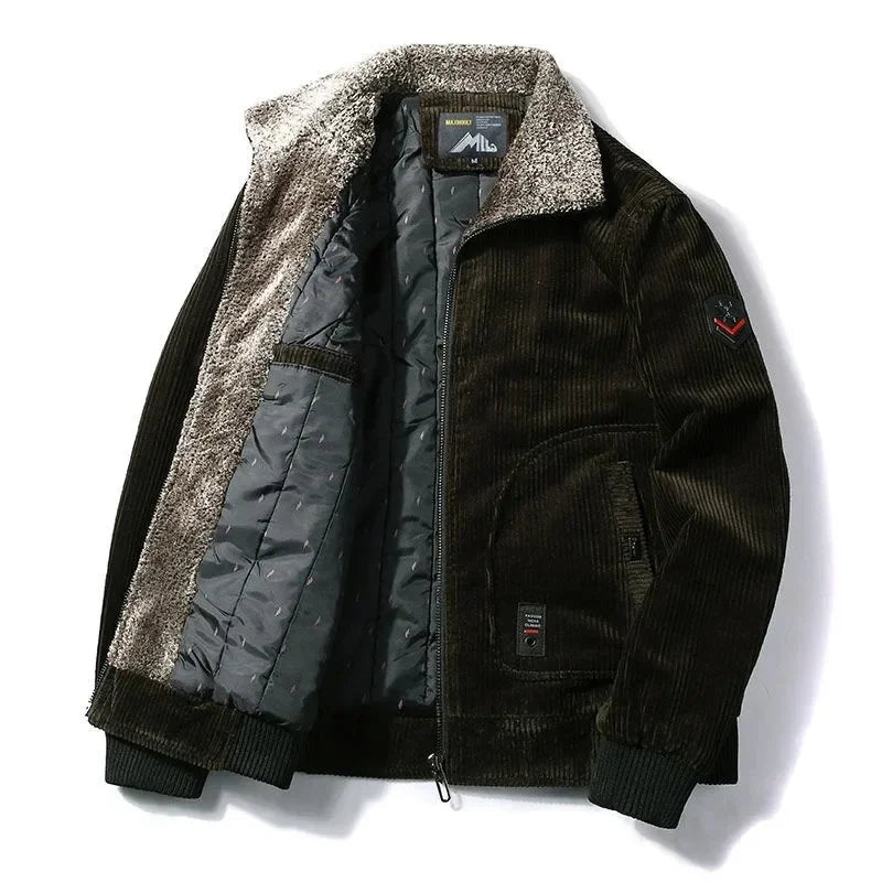 Jacket Corduroy Thermal Vulcan - Mance Wear Dark Green / S