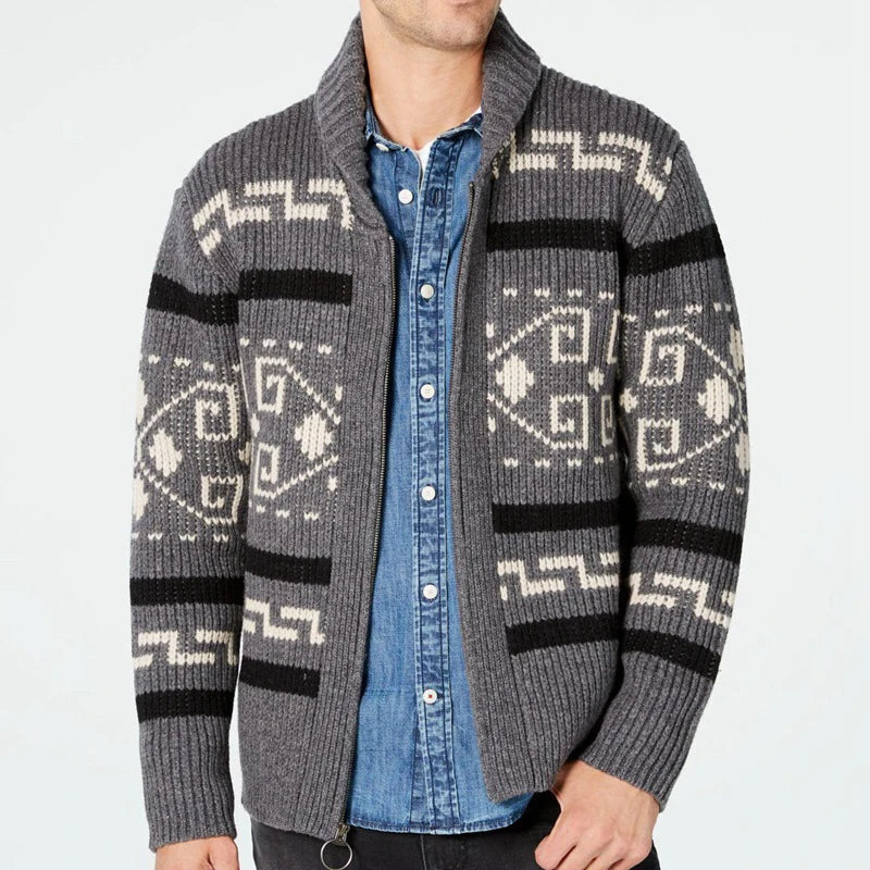 Cardigan Tribal Wool Dakota - Mance Wear Grey / S
