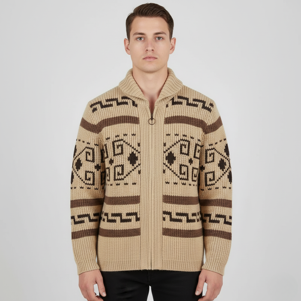Cardigan Tribal Wool Dakota - Mance Wear Grey / S