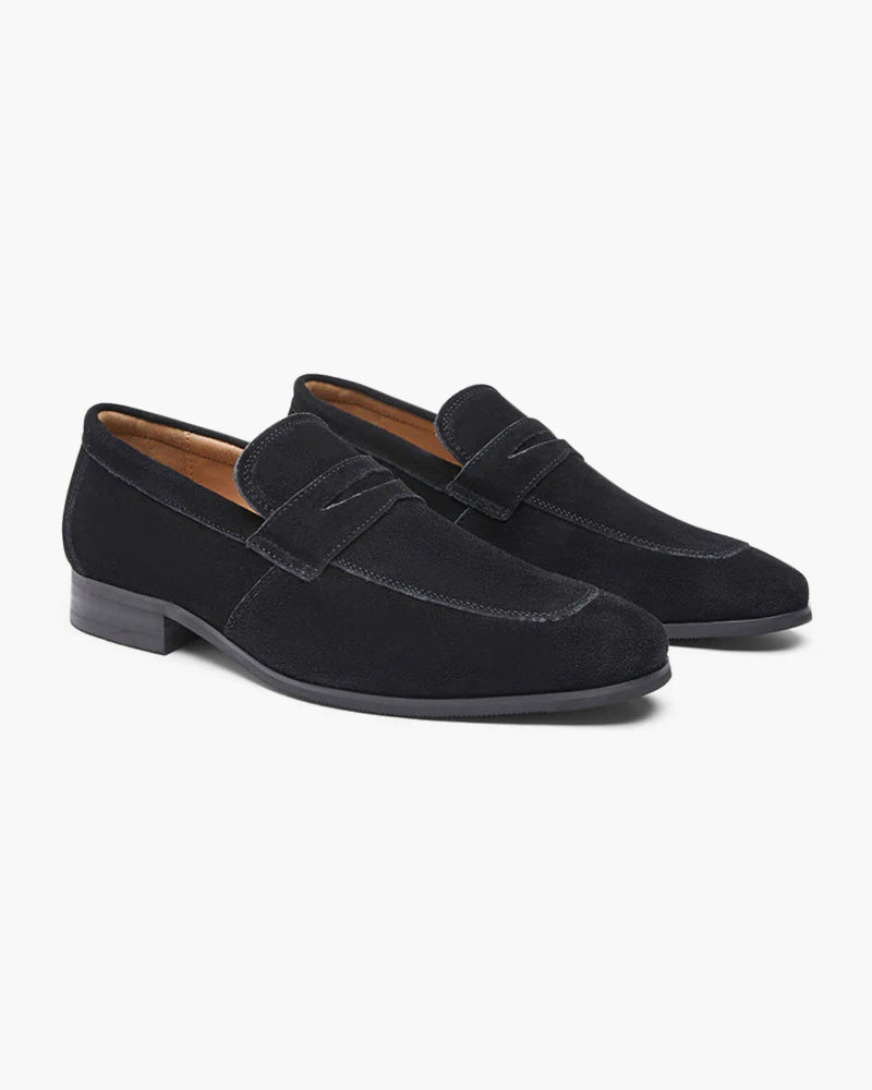 Heritage Suede Penny Loafers - Mance Wear Black / EU 39 / US 6 / UK 5