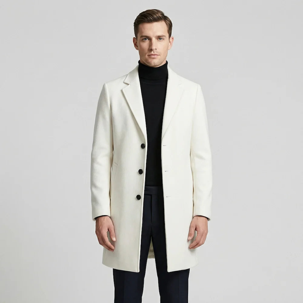 Coat Wool Minimal Alden - Mance Wear White / S