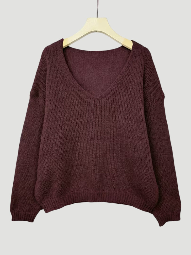 Delia | Women’s Comfortable V-Neck Sweater Everyday