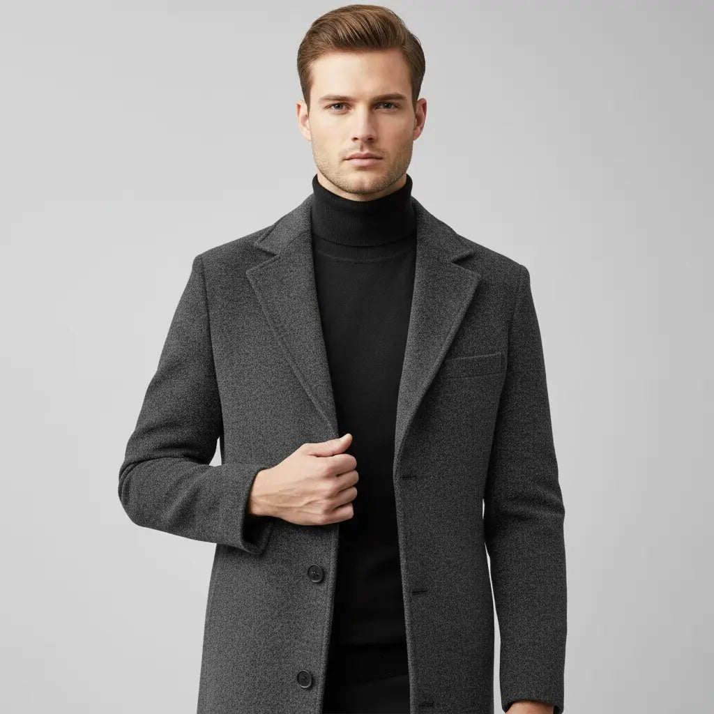 Coat Wool Urban Nero