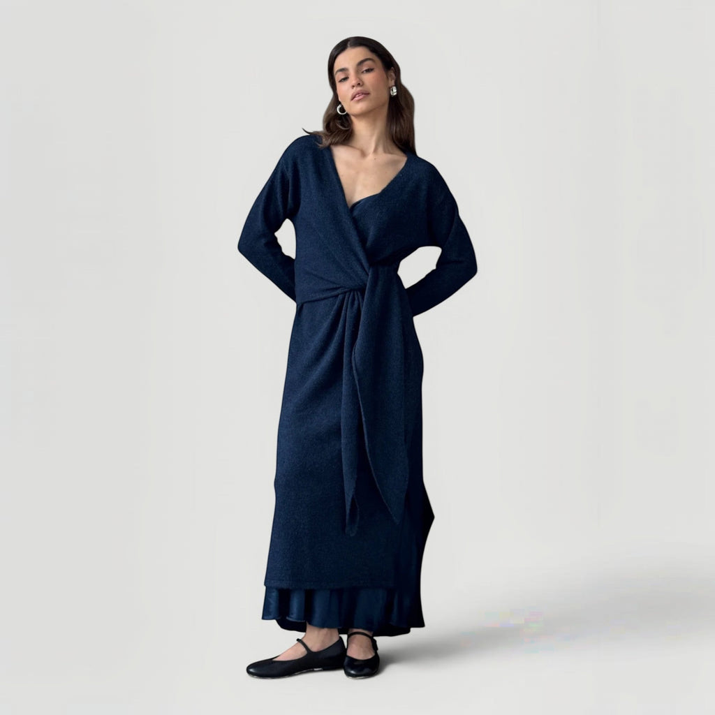 Gemma Tie Waist Wrap Dress