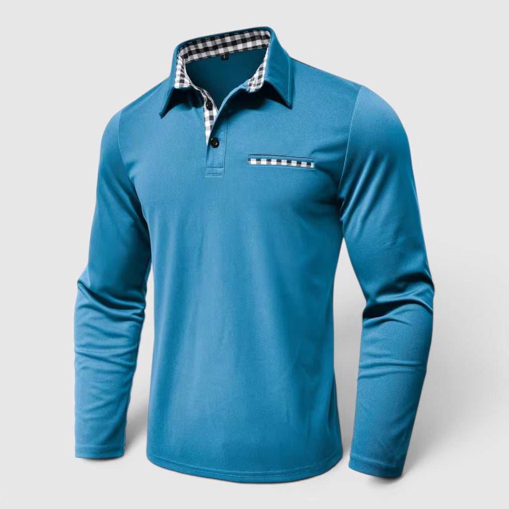 Derek Quick-Dry Plaid Polo Shirt