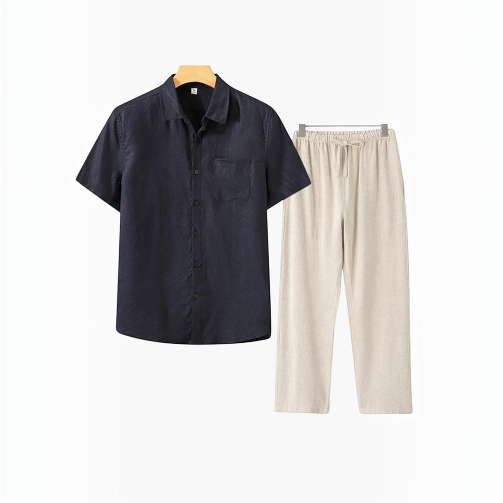Hugo | Men's Linen Matching Shirt and Shorts Set