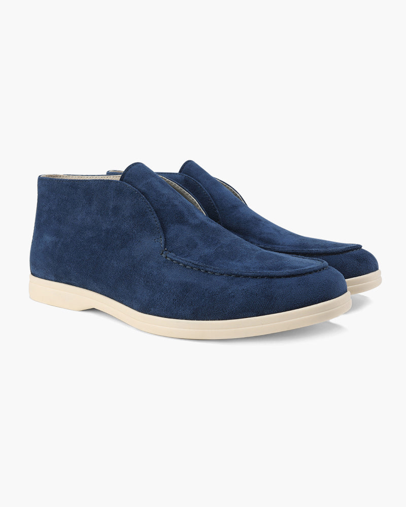 Heritage Suede Mid-Cut Loafers - Mance Wear Marine / 4