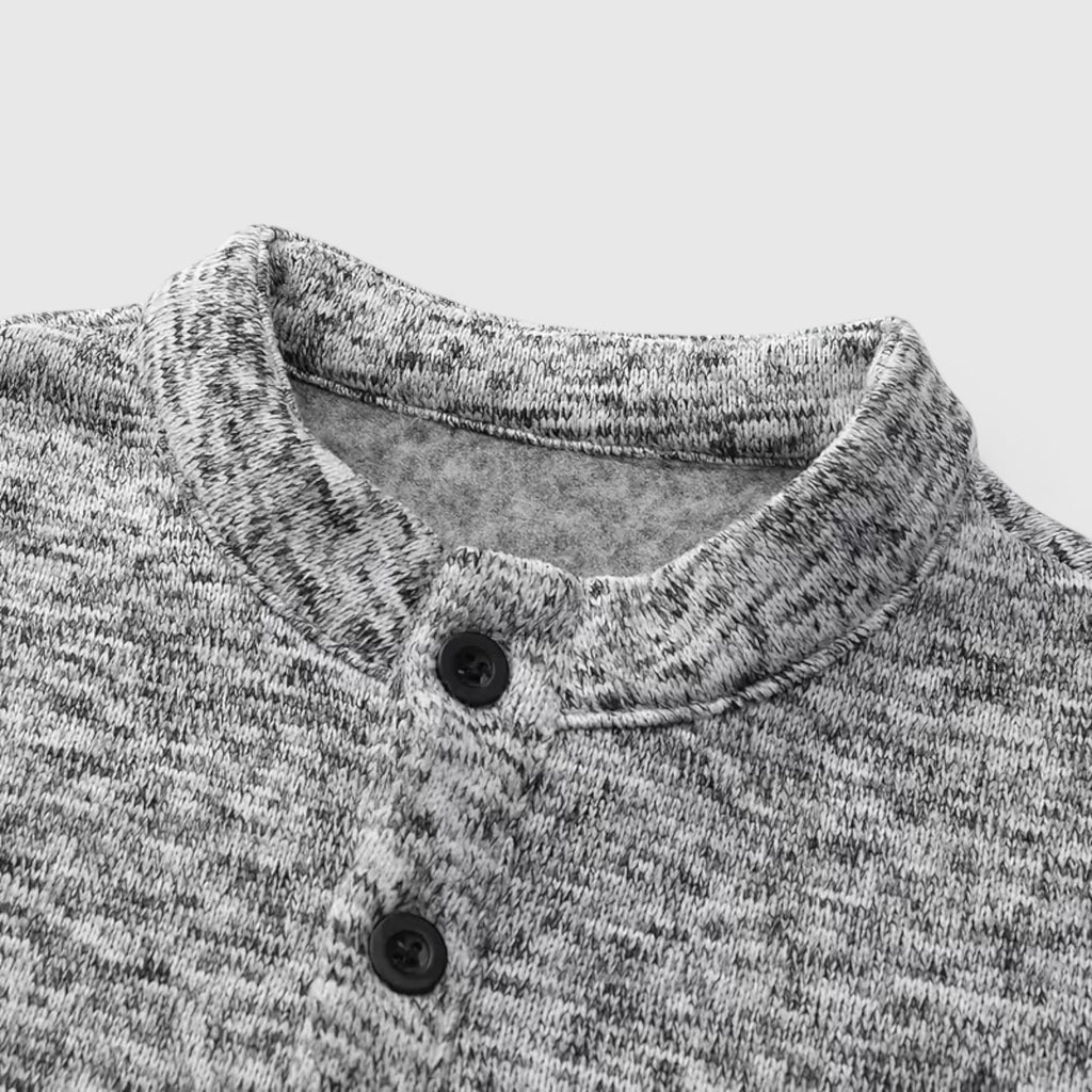 Ben Stand Collar Long Sleeve Polo