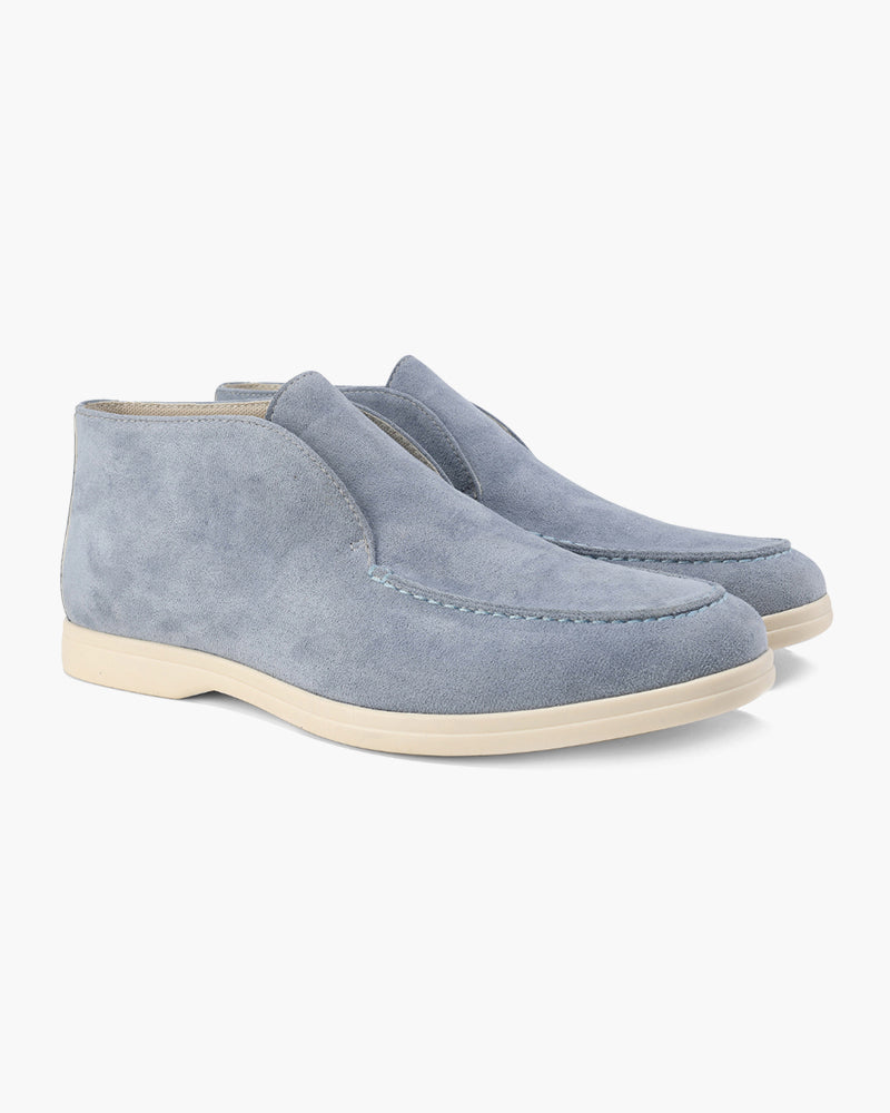Heritage Suede Mid-Cut Loafers - Mance Wear Fog Blue / 4