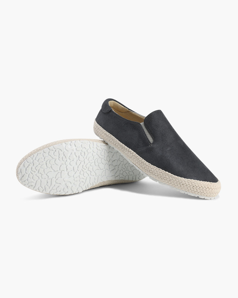 City Suede Loafers side view – Mance Wear men's slip-on shoes