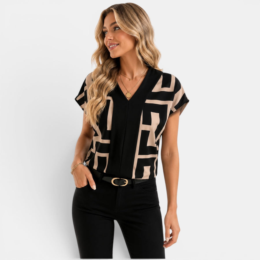 Polished V-Neck Silhouette