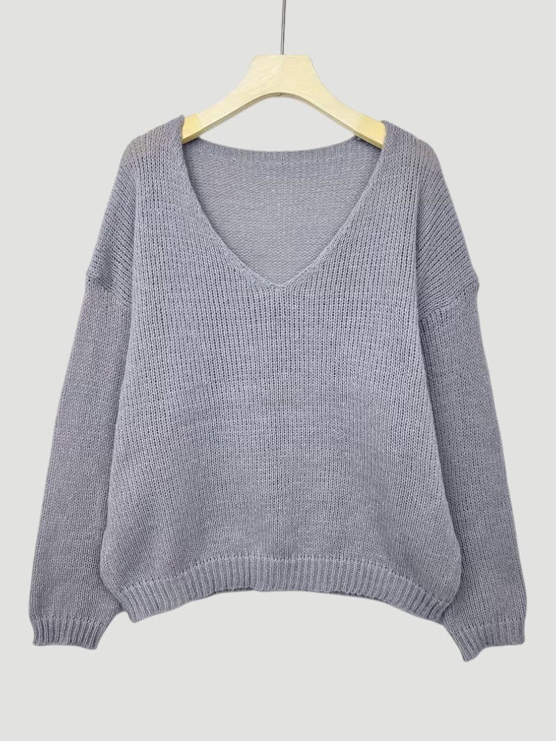 Delia | Women’s Comfortable V-Neck Sweater Everyday