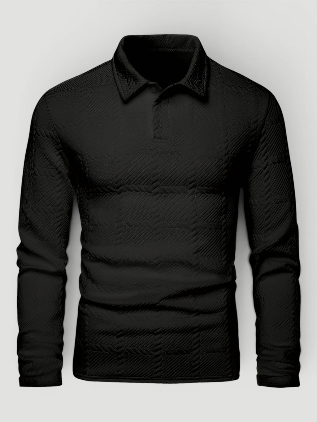 Owen | Men’s Button Polo Shirt Modern Jacquard Knit